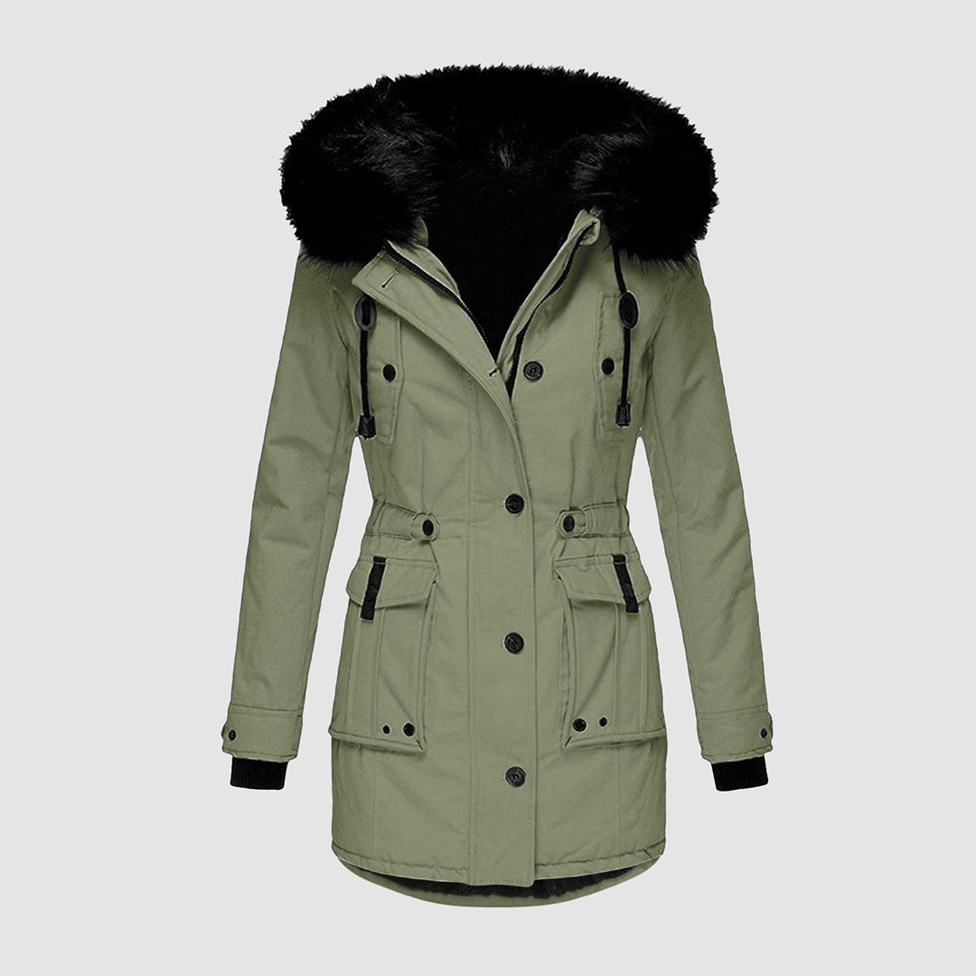 Livia Luxe Winter Jacket with Warm Lining and Adjustable Hood