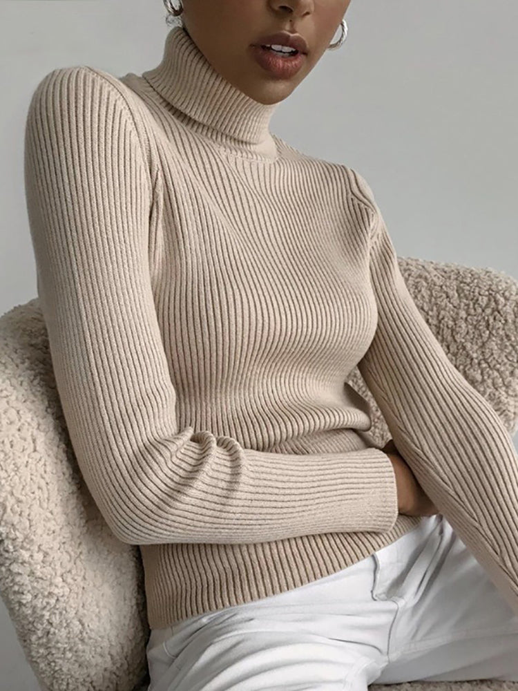 Emma Luxe Cotton and Wool Turtleneck