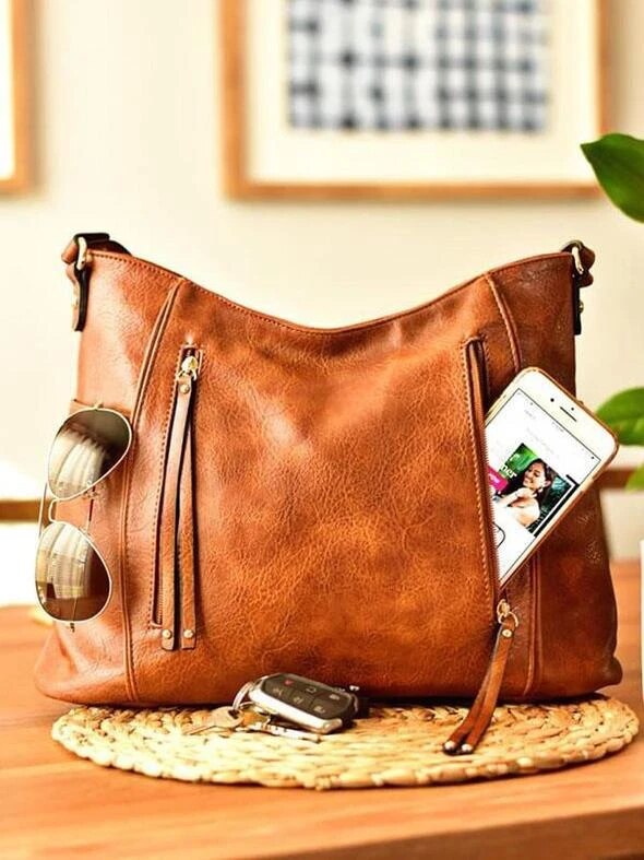 Carlota Stijlvolle Vintage Leren Dameshandtas