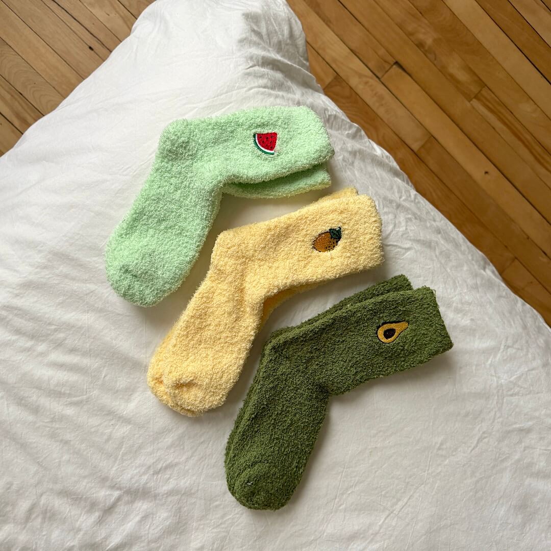 Fuzzy Fruits Socks Pack