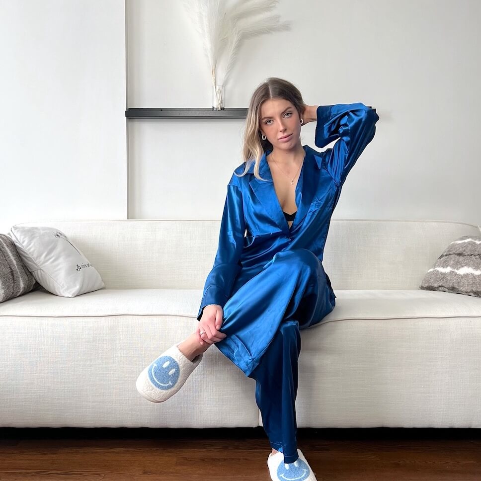 Cassy Luxe Zijde Satijnen Pyjama Set voor Dames