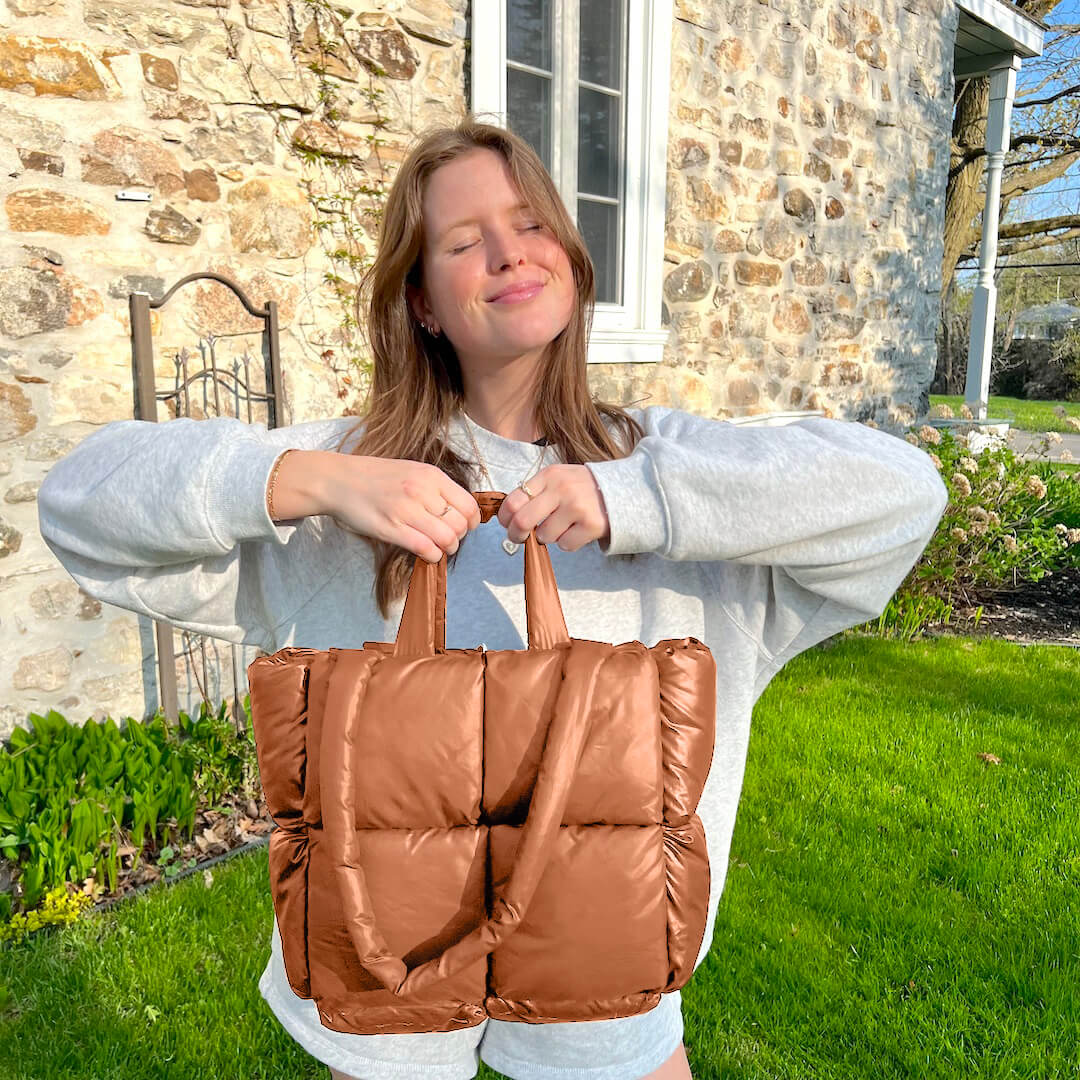 Luna Luxe Quilted Puffer Shoulder Bag - Stylish and Functional for Daily Use