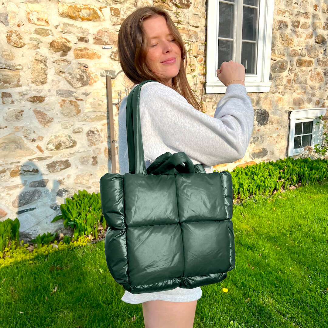 Luna Luxe Quilted Puffer Shoulder Bag - Stylish and Functional for Daily Use