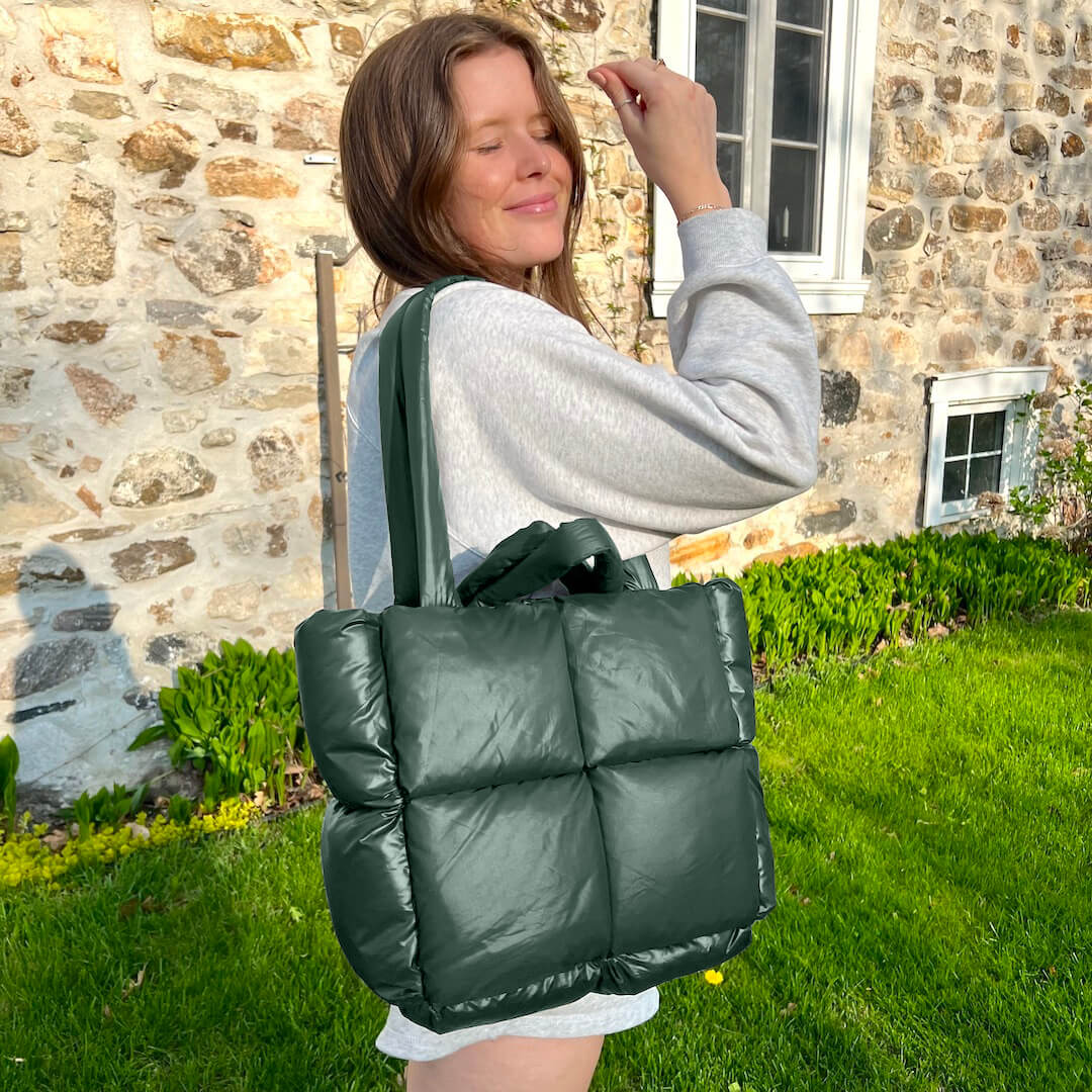 Luna Luxe Quilted Puffer Shoulder Bag - Stylish and Functional for Daily Use