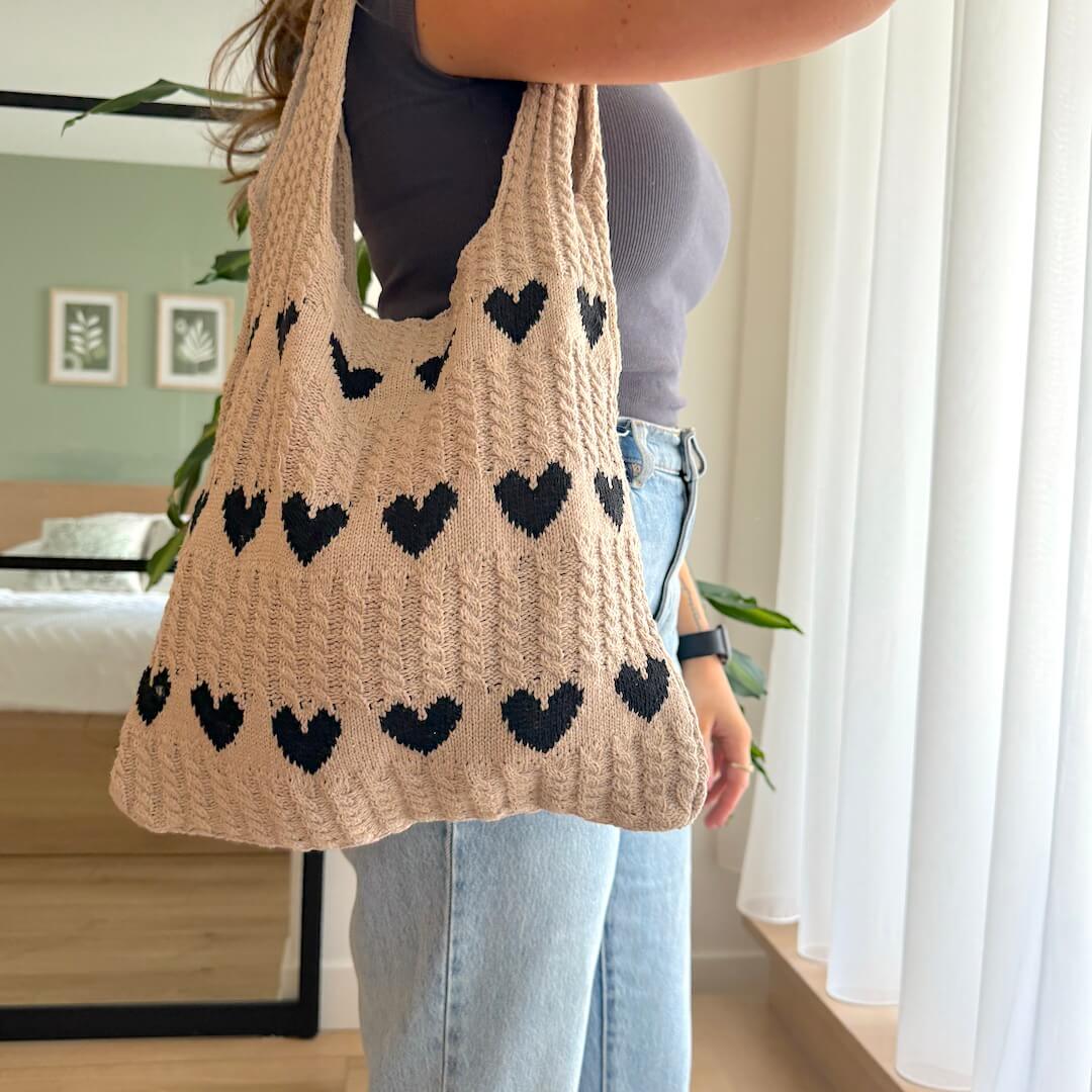 Yara's Luxe Crocheted Beach Bag - Comfortable and Bohemian Handbag