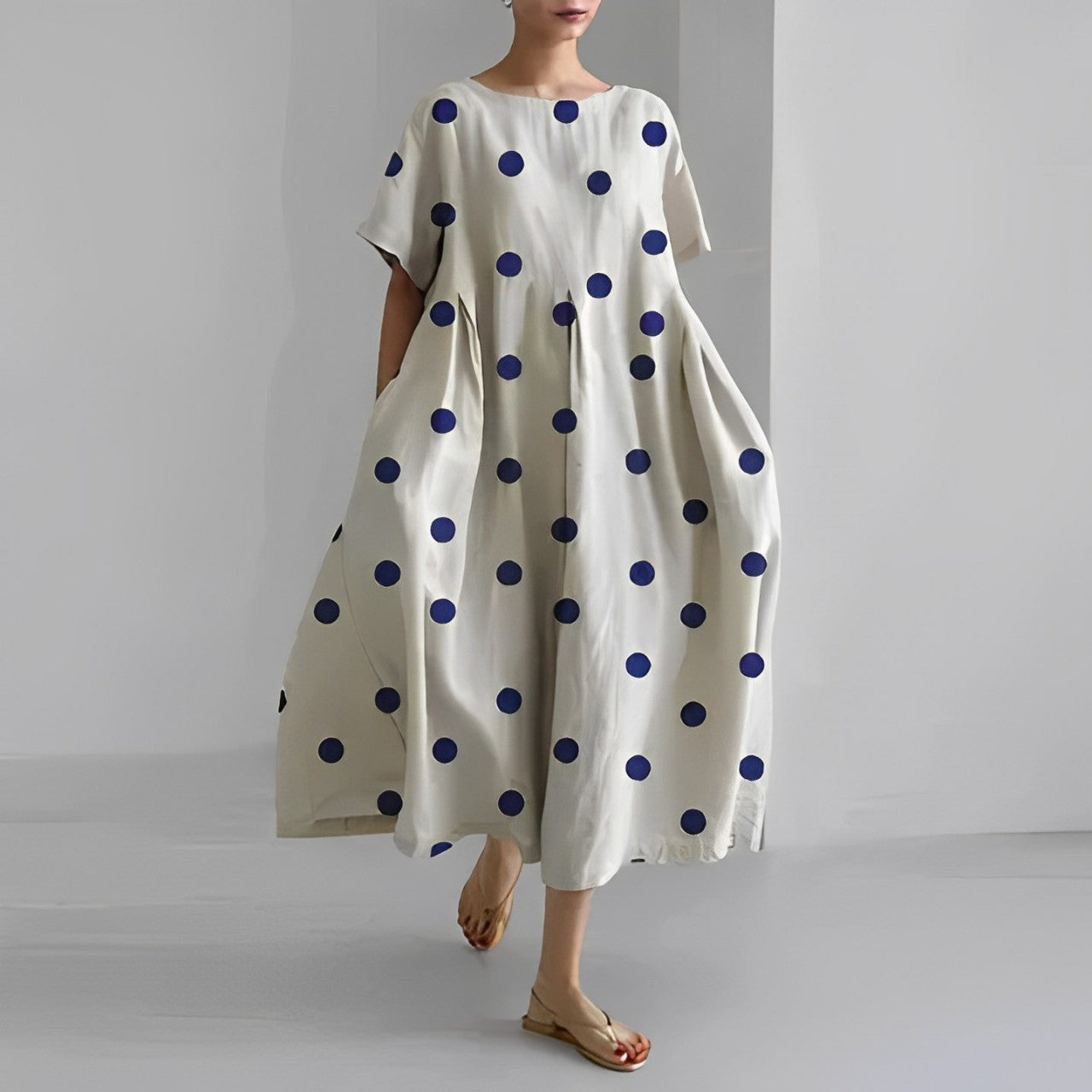 Elisa Soft Cotton Dress – Elegant & Airy