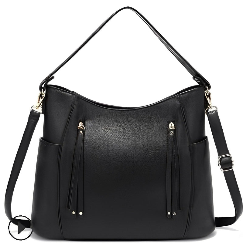 Daniella Vintage Leren Handtas met Luxe Afwerking en Tijdloze Look