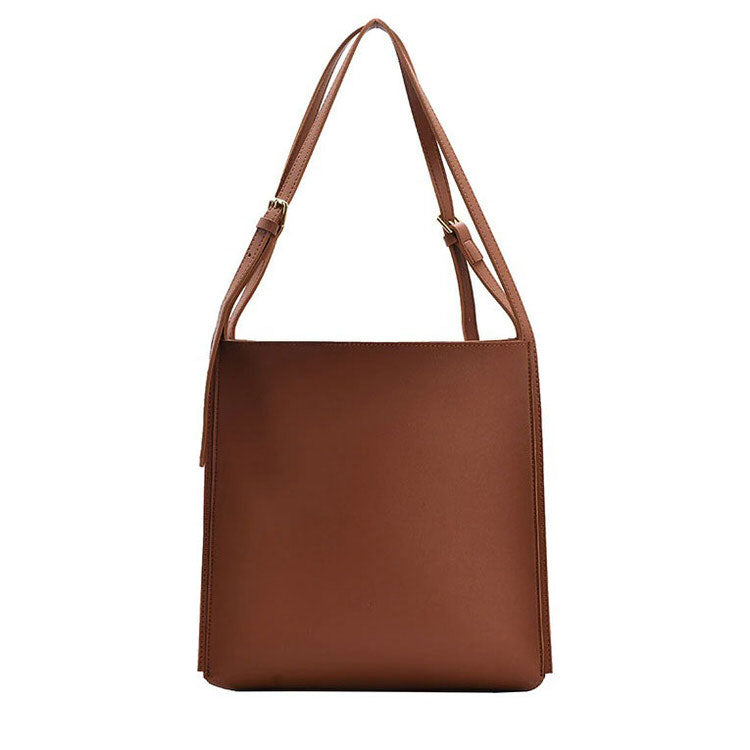 Yara's Luxe Minimalist Aesthetic Tote Bag - Comfortable and Spacious Vegan Leather Bag