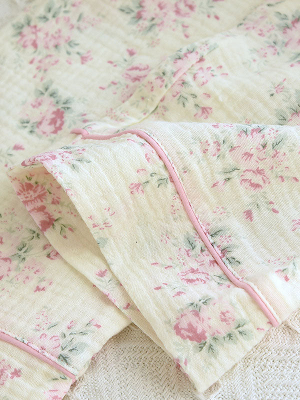 Charlotte Floral Print Cotton Pajamas