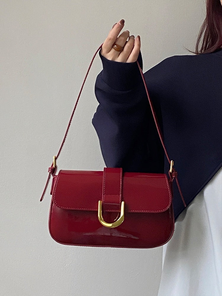 Olivia - Elegant Shiny Shoulder Bag