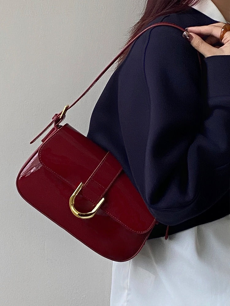 Olivia - Elegant Shiny Shoulder Bag