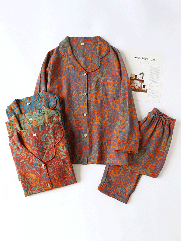 Luna Elegante Bloemenprint Pyjama Set