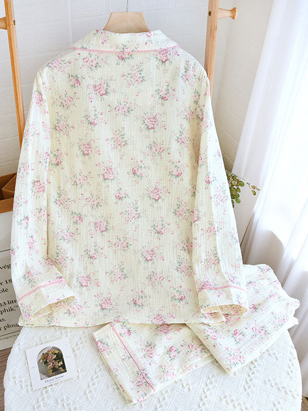 Charlotte Floral Print Cotton Pajamas