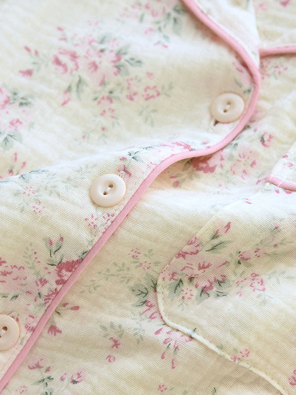 Charlotte Floral Print Cotton Pajamas