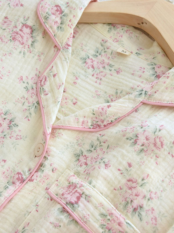 Charlotte Floral Print Cotton Pajamas