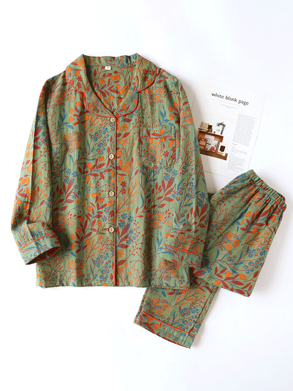 Luna Elegante Bloemenprint Pyjama Set