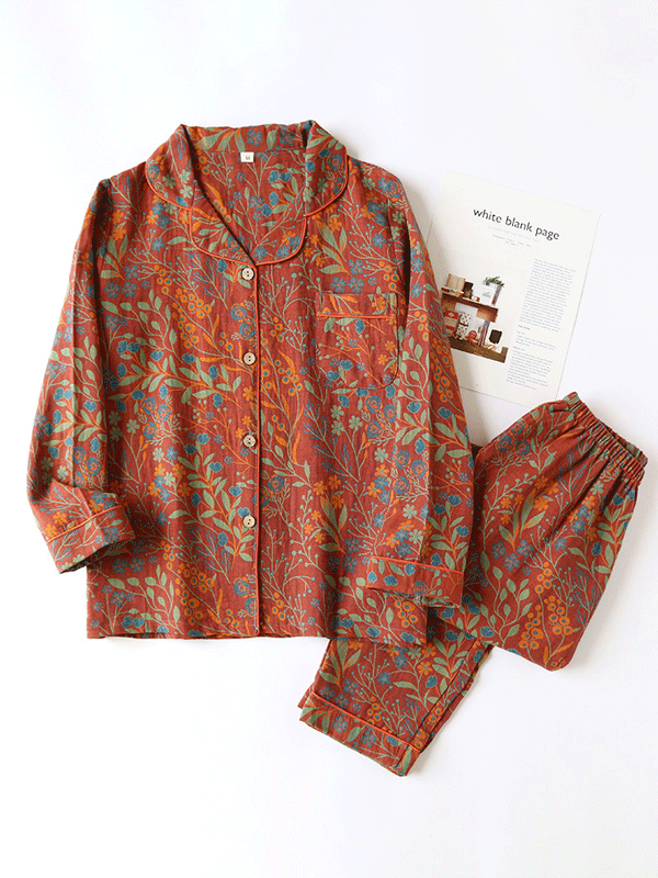 Luna Elegante Bloemenprint Pyjama Set