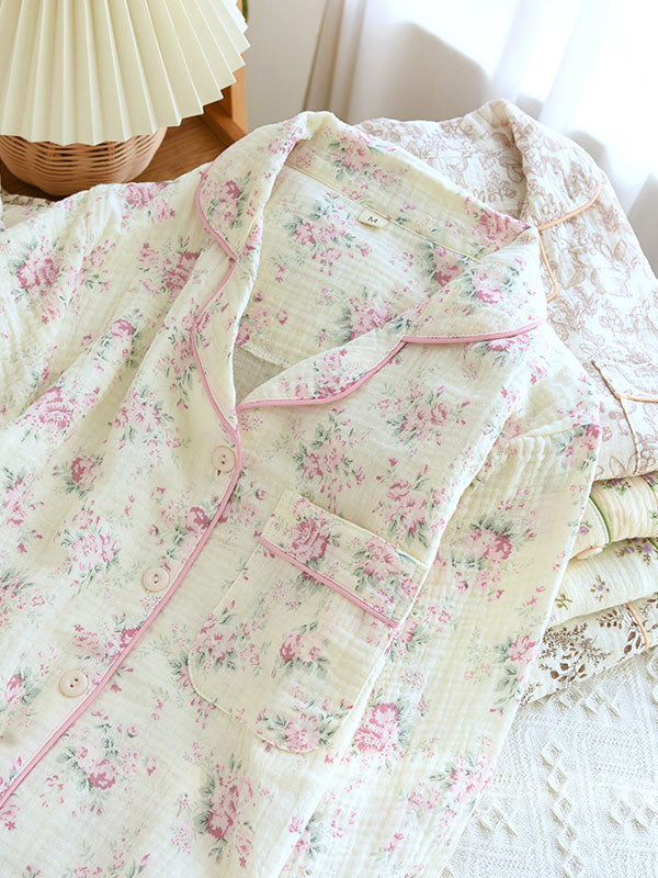 Charlotte Floral Print Cotton Pajamas