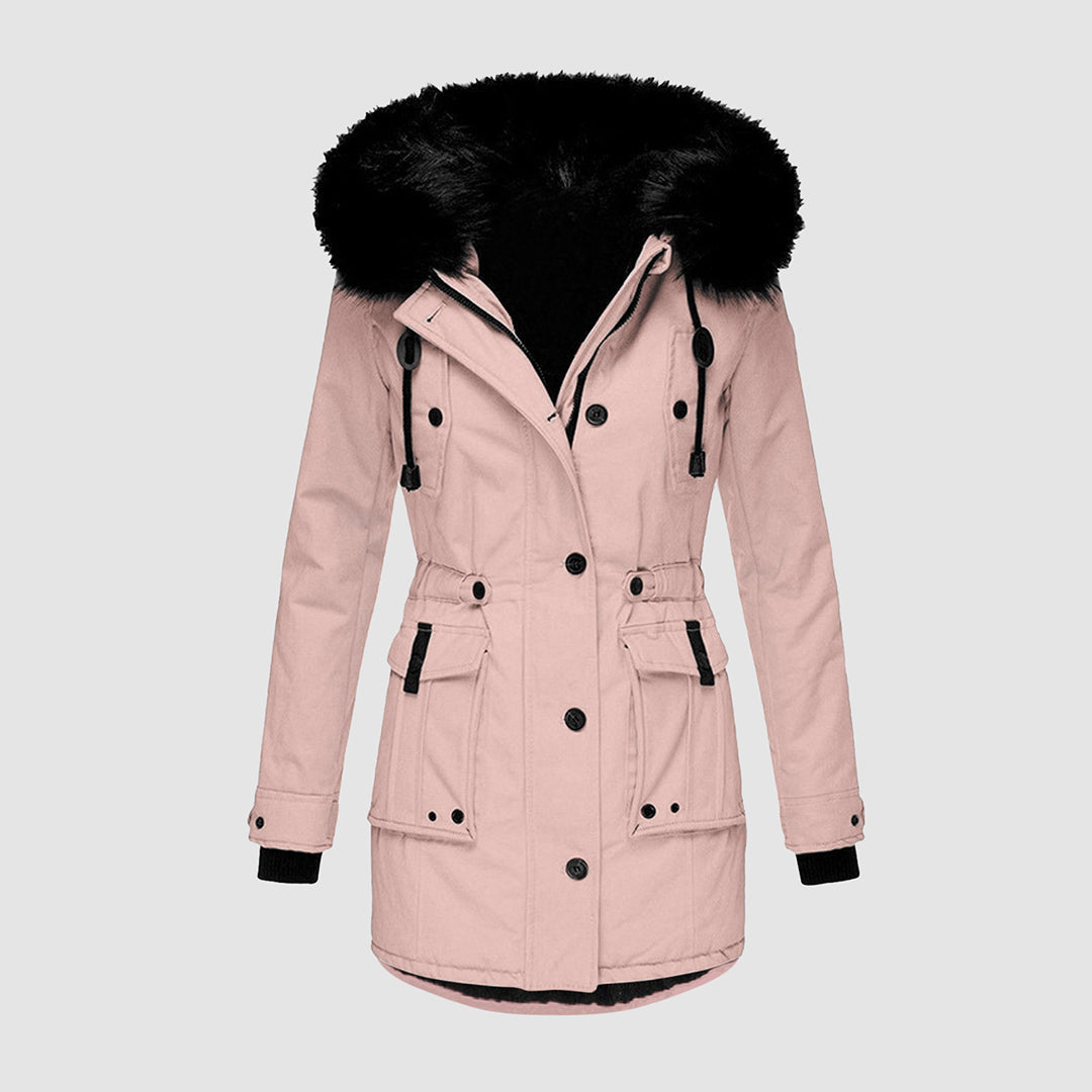 Livia Luxe Winter Jacket with Warm Lining and Adjustable Hood