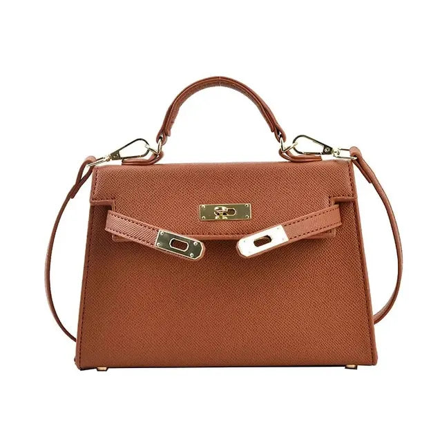 Camille Luxe Mini Handbag with Gold Closure