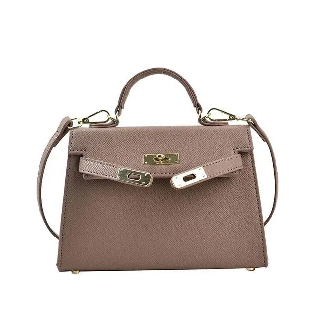 Camille Luxe Mini Handbag with Gold Closure