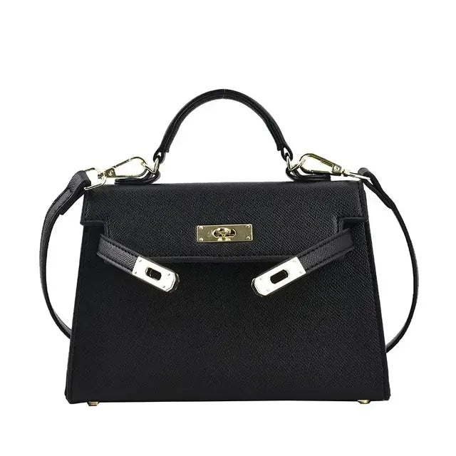 Camille Luxe Mini Handbag with Gold Closure