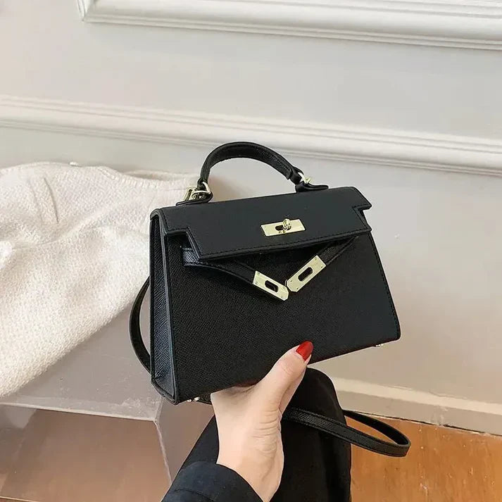 Camille Luxe Mini Handbag with Gold Closure