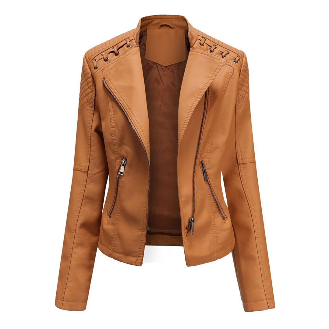 Celine - Luxe Leather Biker Jacket