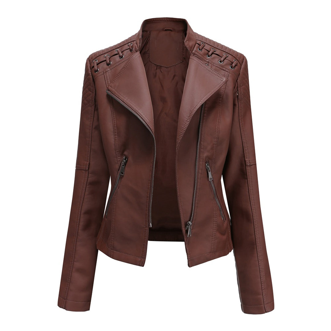 Celine - Luxe Leather Biker Jacket