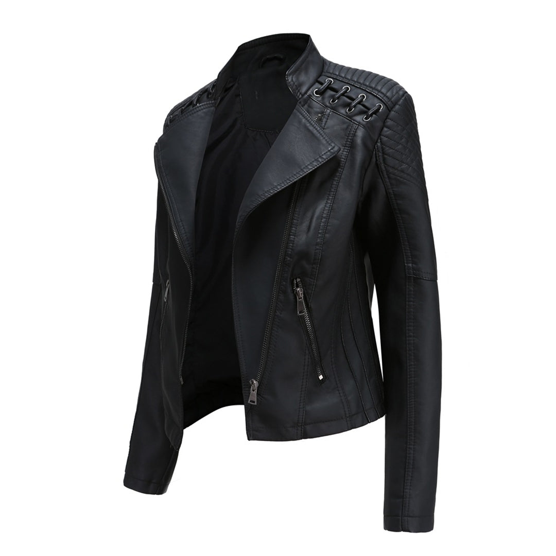 Celine - Luxe Leather Biker Jacket