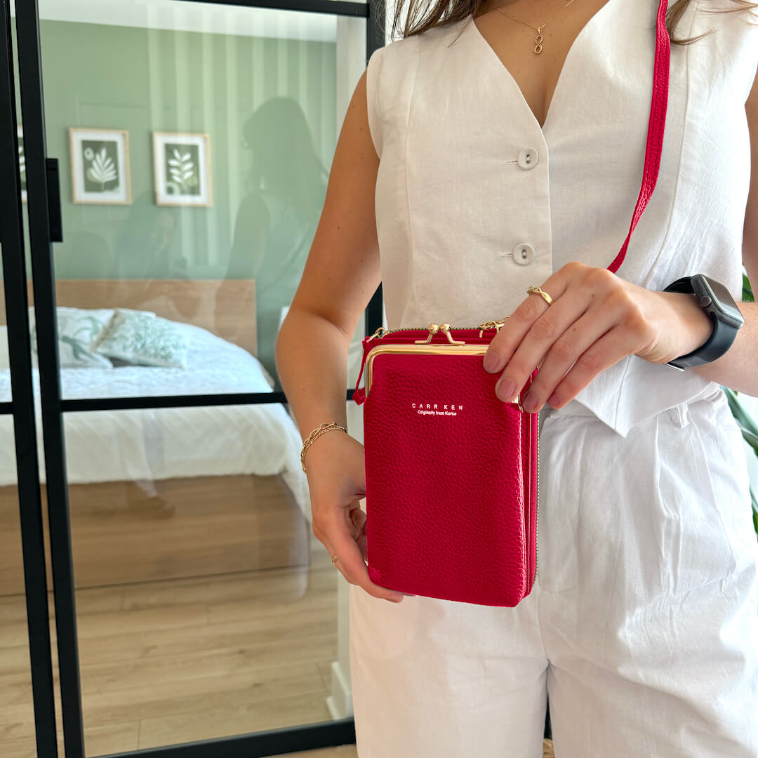 Mila Luxe Leather Phone Pouch - Stylish and Practical Accessory