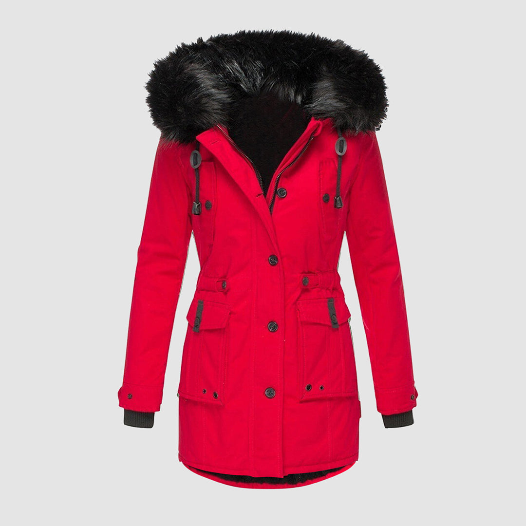 Livia Luxe Winter Jacket with Warm Lining and Adjustable Hood