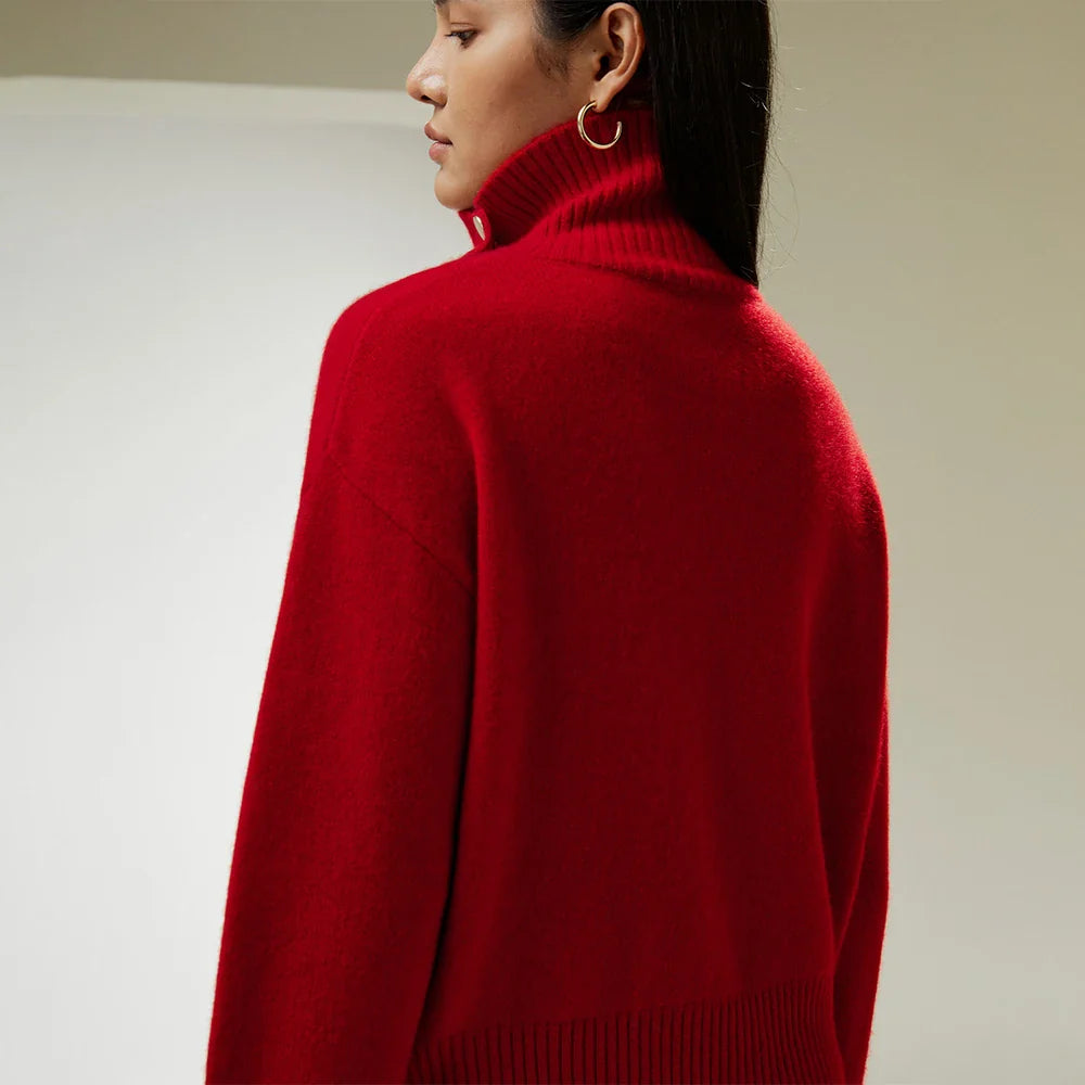 Sophie - Asymmetrical Button Sweater for Women