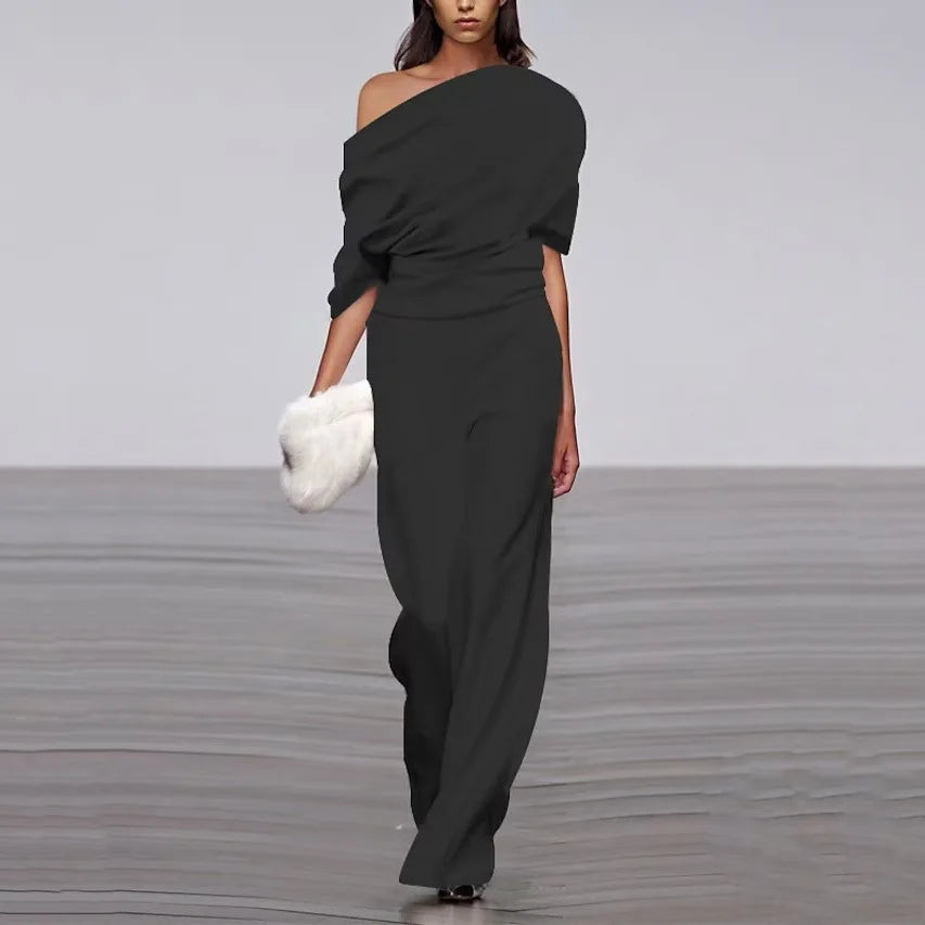 Isla | Elegante Lente Jumpsuit met Enkelrijige Halslijn en Getailleerde Pasvorm