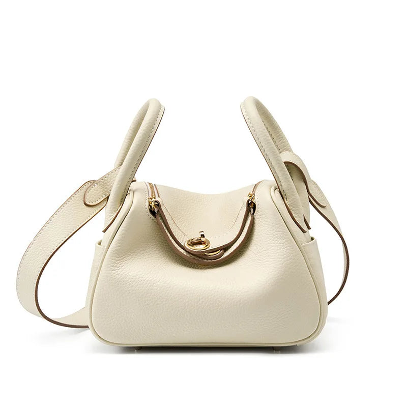 Amara Luxe Leather Shoulder Bag - Elegant Retro Style