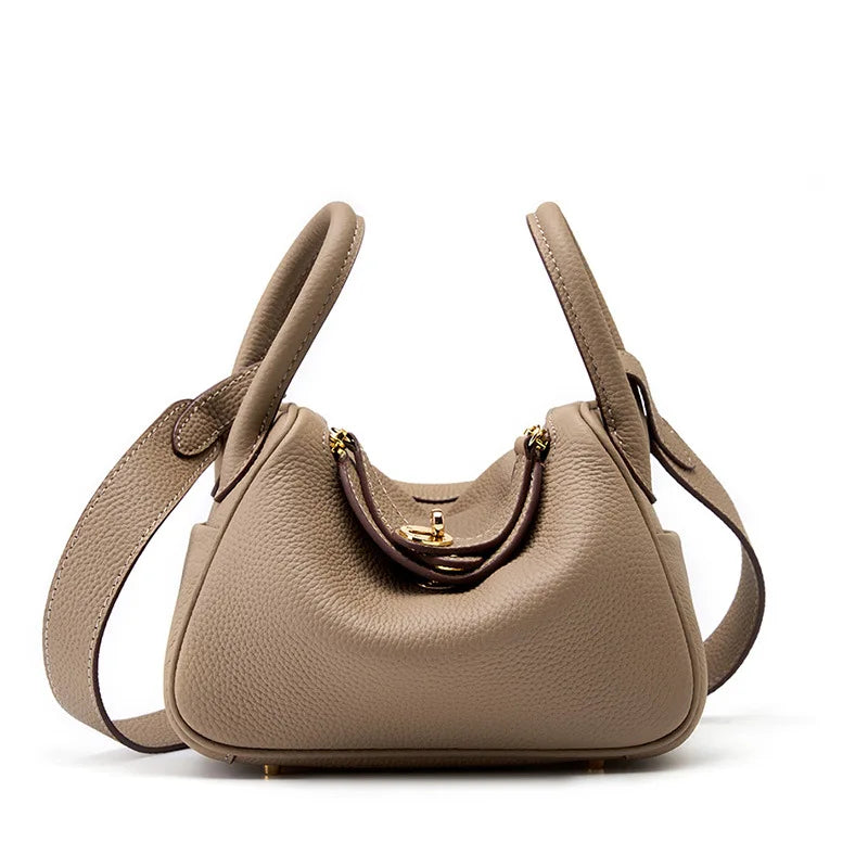 Amara Luxe Leather Shoulder Bag - Elegant Retro Style