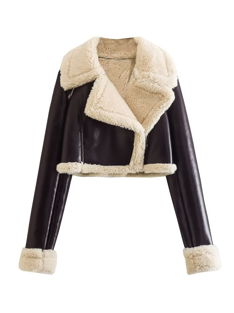 Mabel Cropped Shearling Jacket