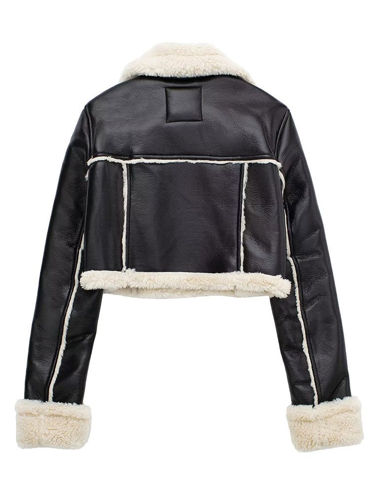 Mabel Cropped Shearling Jacket