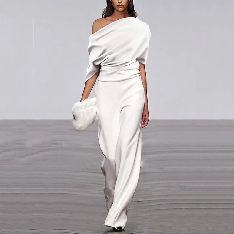 Isla | Elegante Lente Jumpsuit met Enkelrijige Halslijn en Getailleerde Pasvorm