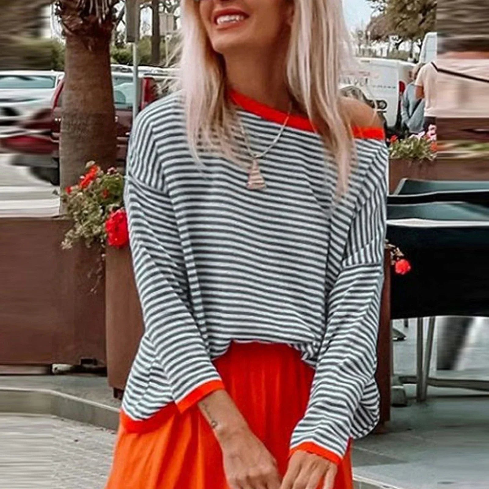 Pauline Laurent Classic Striped T-shirt