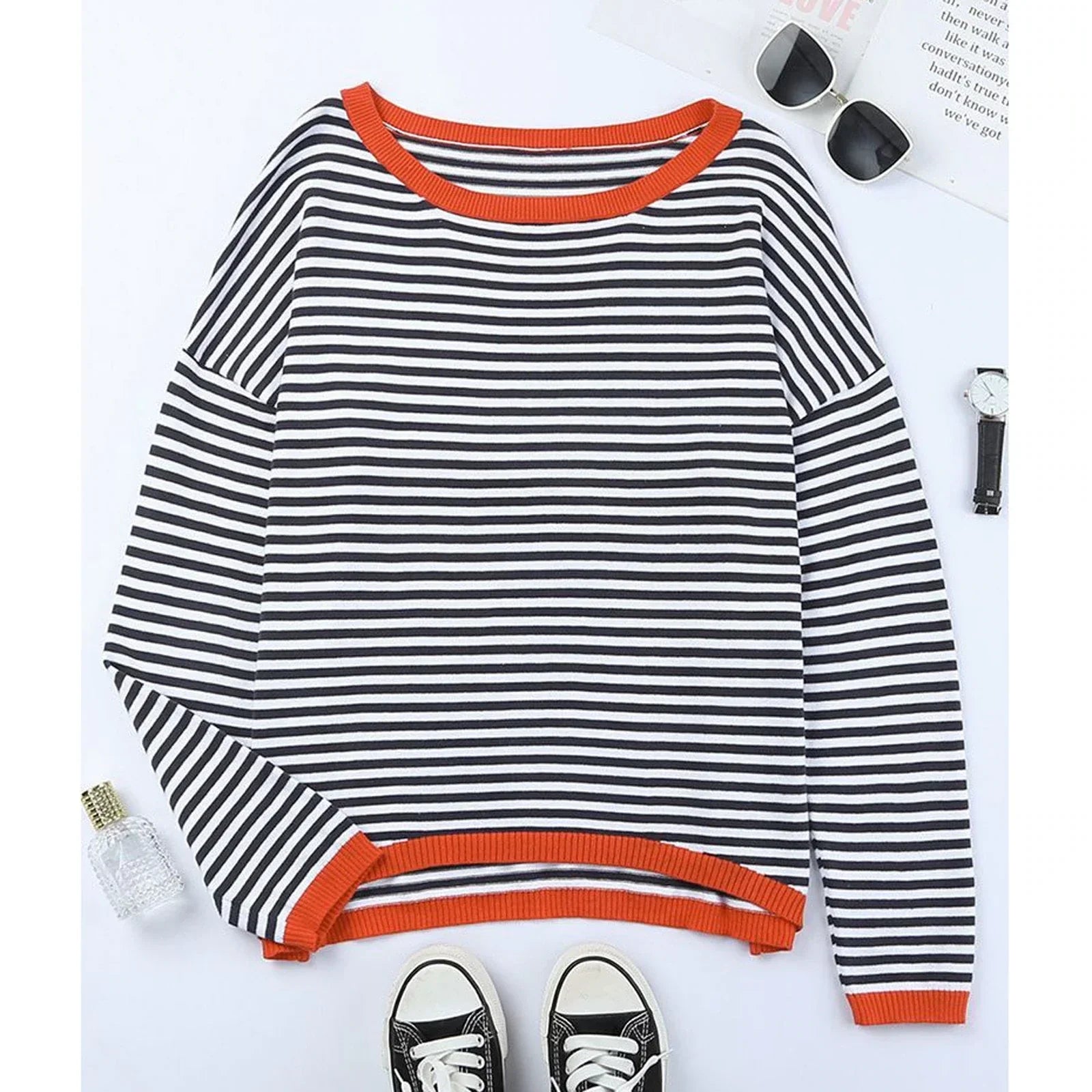 Pauline Laurent Classic Striped T-shirt