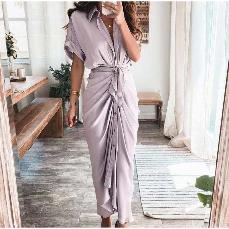 Amelia Elegant Soft Maxi Dress Ladies