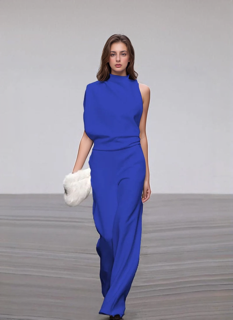 Elena | Elegant Sleeveless Jumpsuit with Tailored Fit and Wide Legs