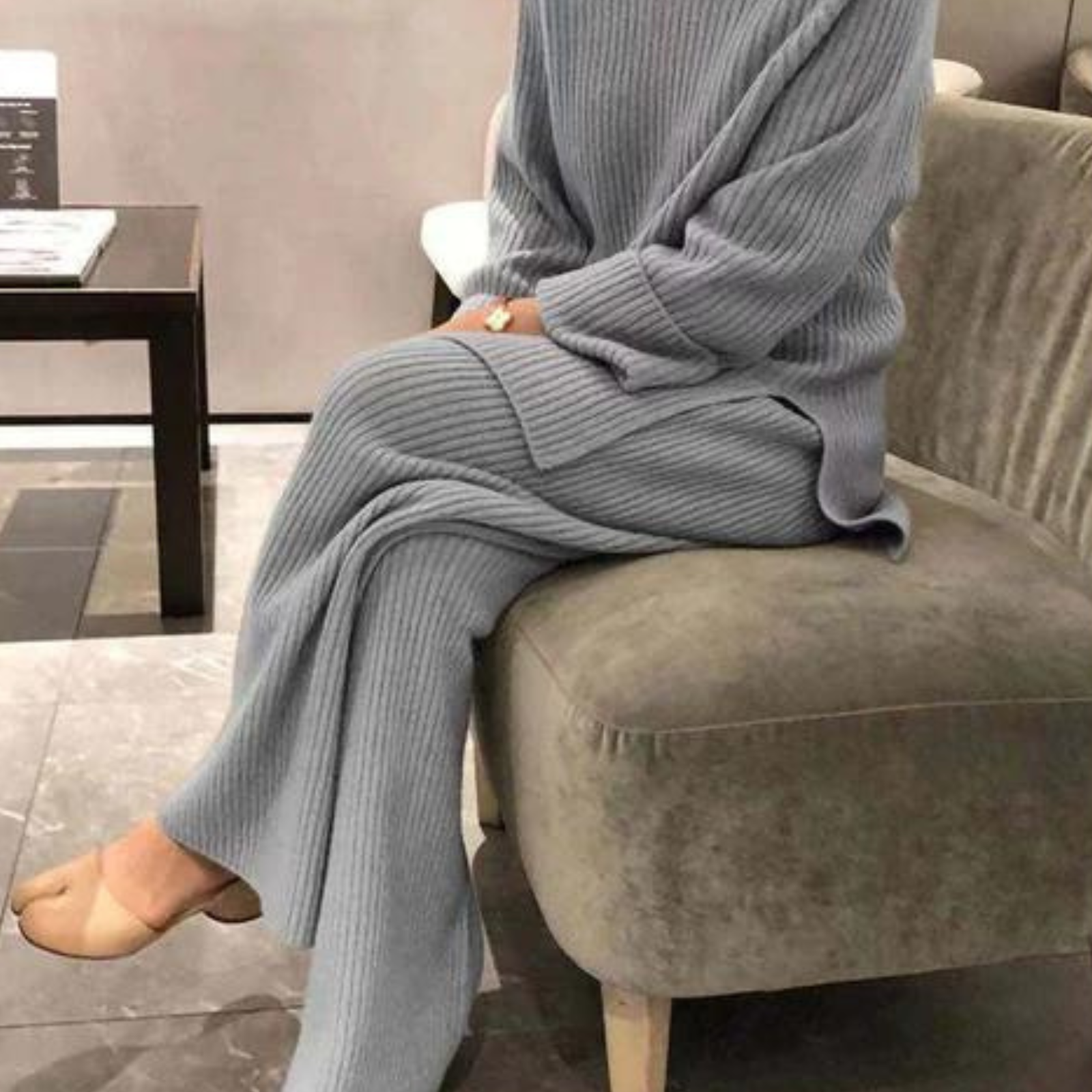 Sophia Luxe Knitted Sweater & Pants Set - Comfort and Style Reimagined