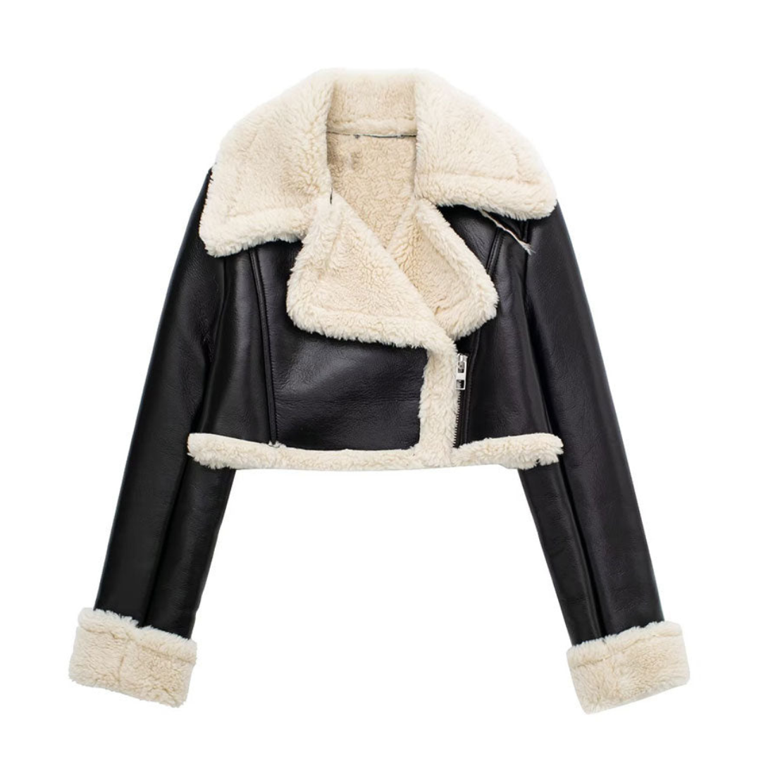 Mabel Cropped Shearling Jacket