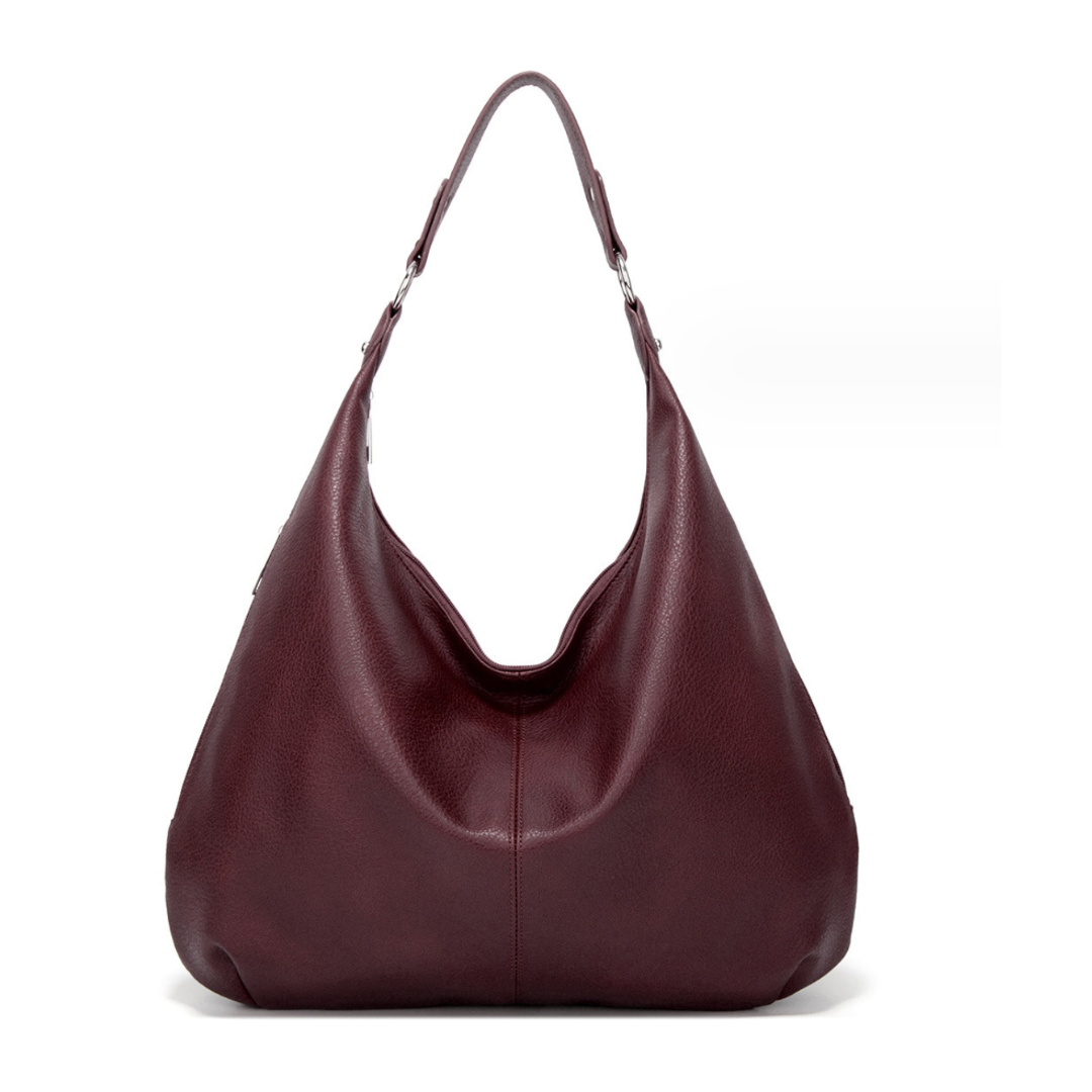 Emma Luxe Shoulder Bag made of PU Vegan Leather with Adjustable Shoulder Strap and Zipper Closure