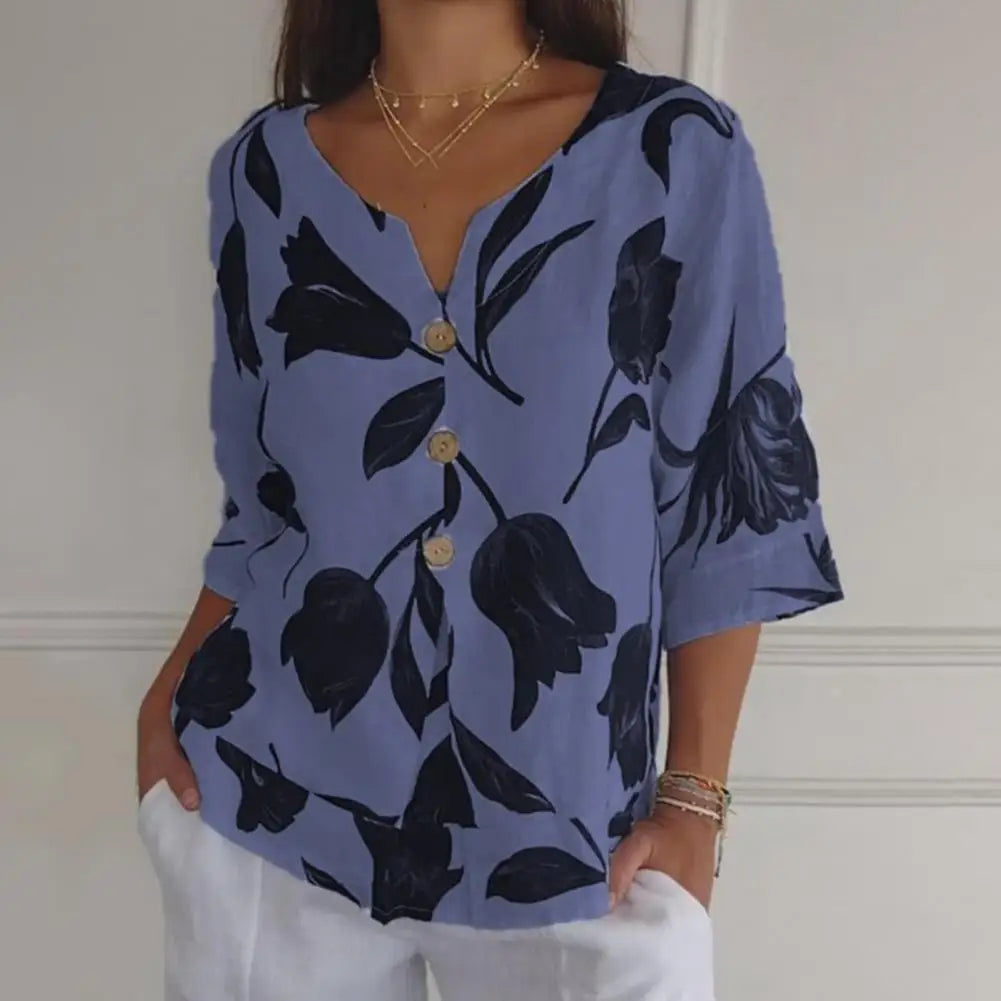 Isabelle Comfortabele Tuniek Top met Print – Stijlvol & Veelzijdig