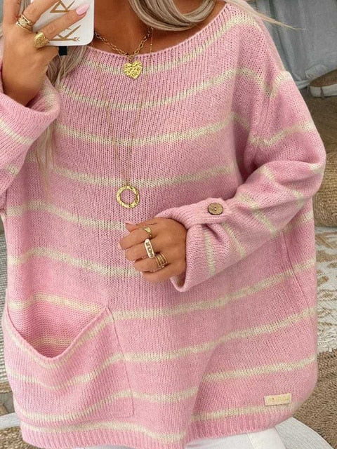 Noor Striped Oversized Sweater