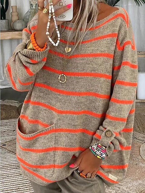 Noor Striped Oversized Sweater