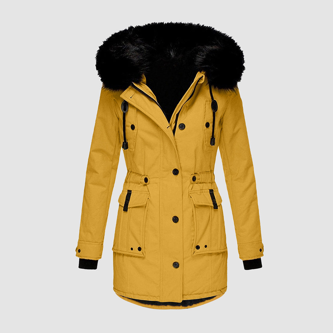 Livia Luxe Winter Jacket with Warm Lining and Adjustable Hood